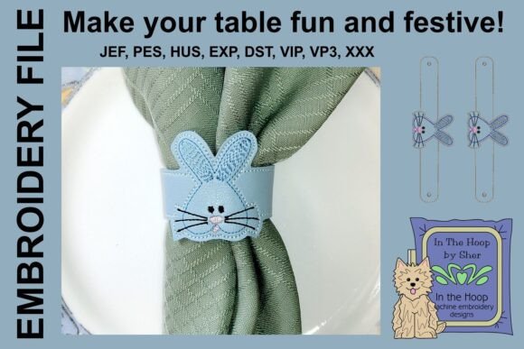 Boy Bunny Easter Napkin Rings: A Practical Review for Holiday Embroidery Sellers