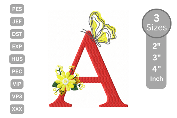 Butterfly Bloom Alphabet - A: A Craft Fair Designer's Take