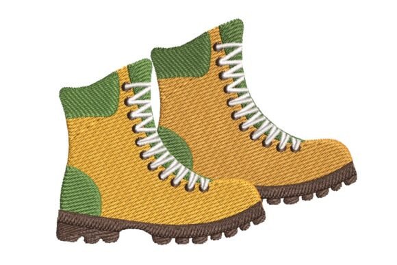 Camping Boots: A Seasonal Embroidery Design for Adventure and Gifting