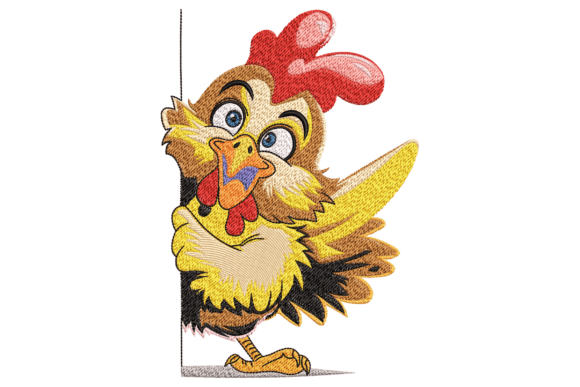 Cheerful Chicken: A Fresh Embroidery Design for Boutique Sweatshirts