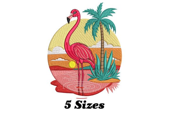 Flamingo Beach Scene Embroidery Review