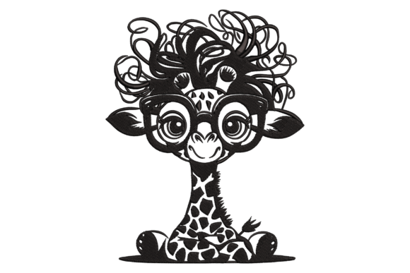 Funny Giraffe with Glasses: A Fresh Embroidery Pick for Boutique Apparel