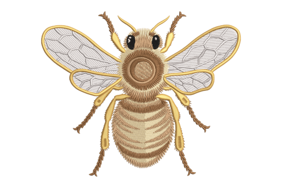 Golden Honey Bee: A Seasonal Embroidery Gem