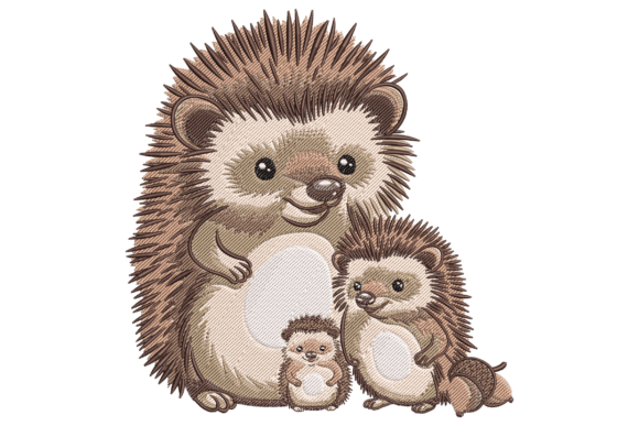 Hedgehog Family Cuddles Review for Real Embroidery Projects