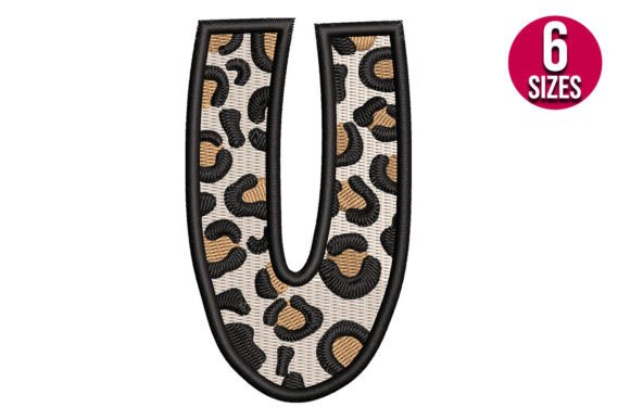 Leopard Print Alphabet Font Letter U: A Stylish Touch for Personalized Gifts