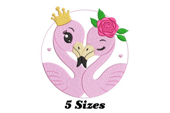 Pink Flamingos: A Chic Embroidery Design for Boutique Apparel