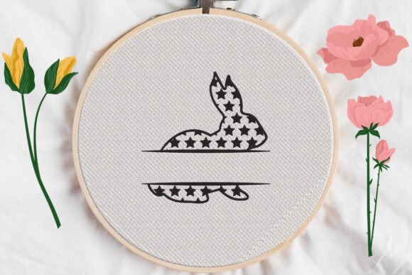 Split Bunny Monogram Frame: A Craft Fair Embroidery Gem
